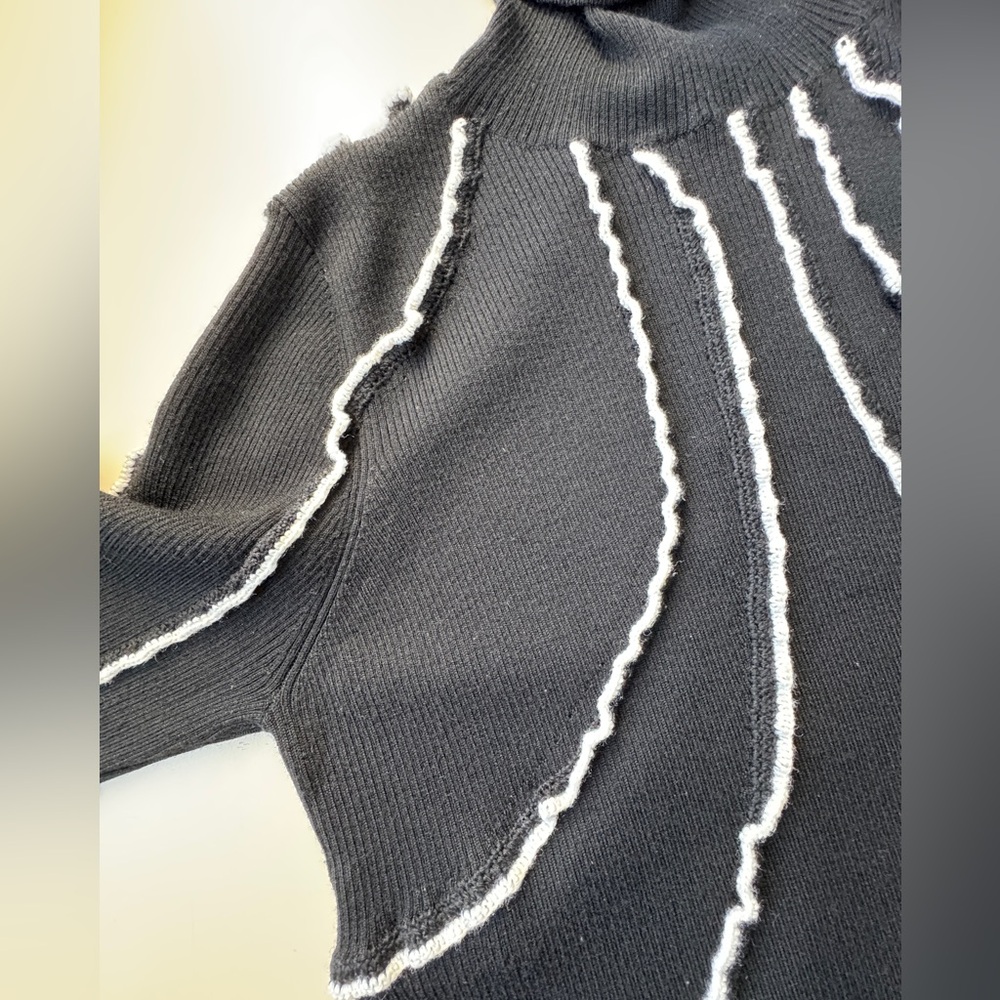 Sea New York "Elin" Ribbed Deconstructed Sweater -Size XL - Picture 13 of 16